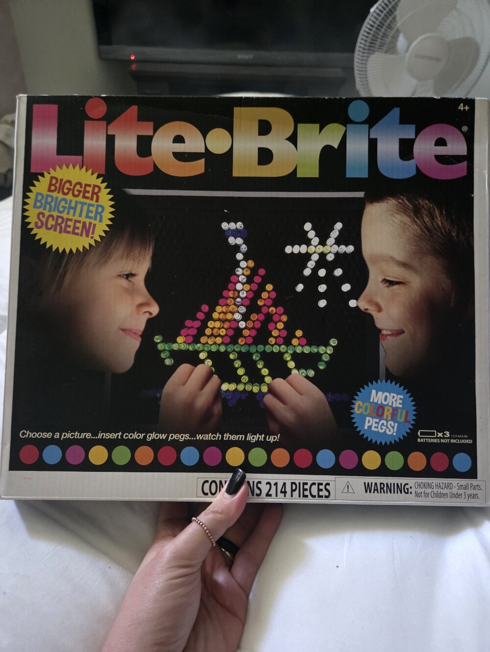 214 Pegs Magic Screen Retro Style Lite Brite Kids Toy Fun Light Bright Game Set
